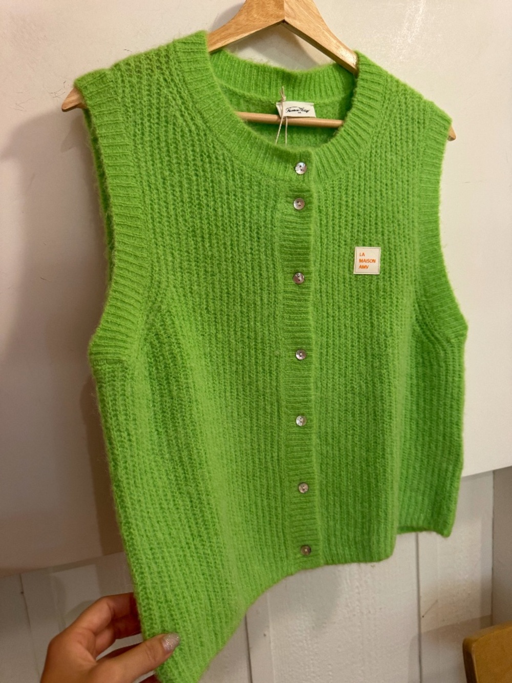 WOMEN'S CARDIGAN EAST | FLUORESCENT ABSINTHE Neon Green Small Medium & large